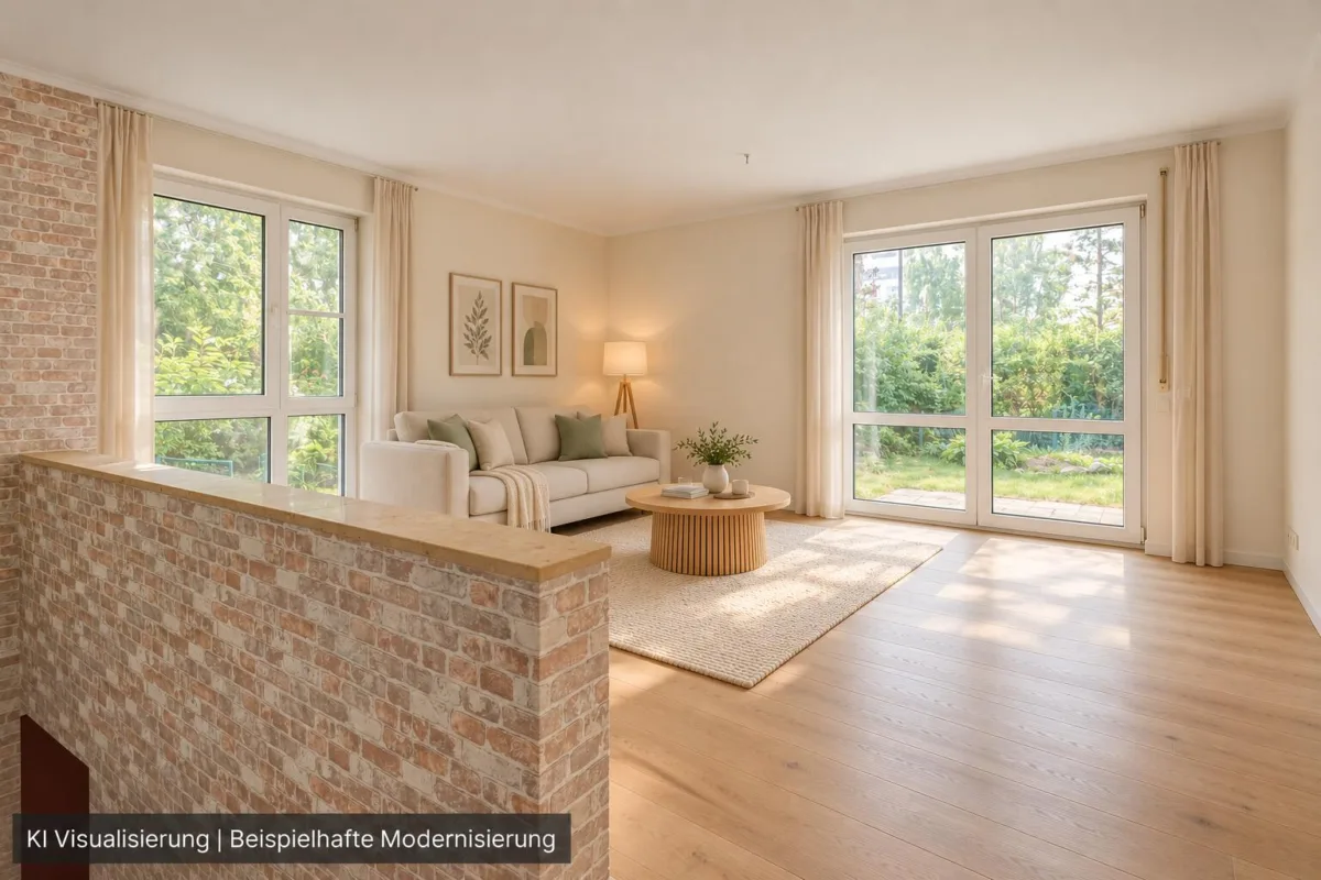 Wohnzimmer KI modifiziert