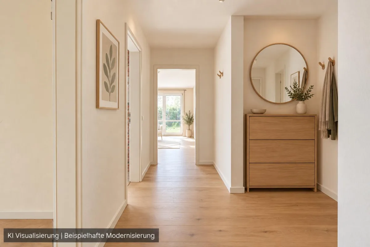 Wohnungsflur KI modifiziert