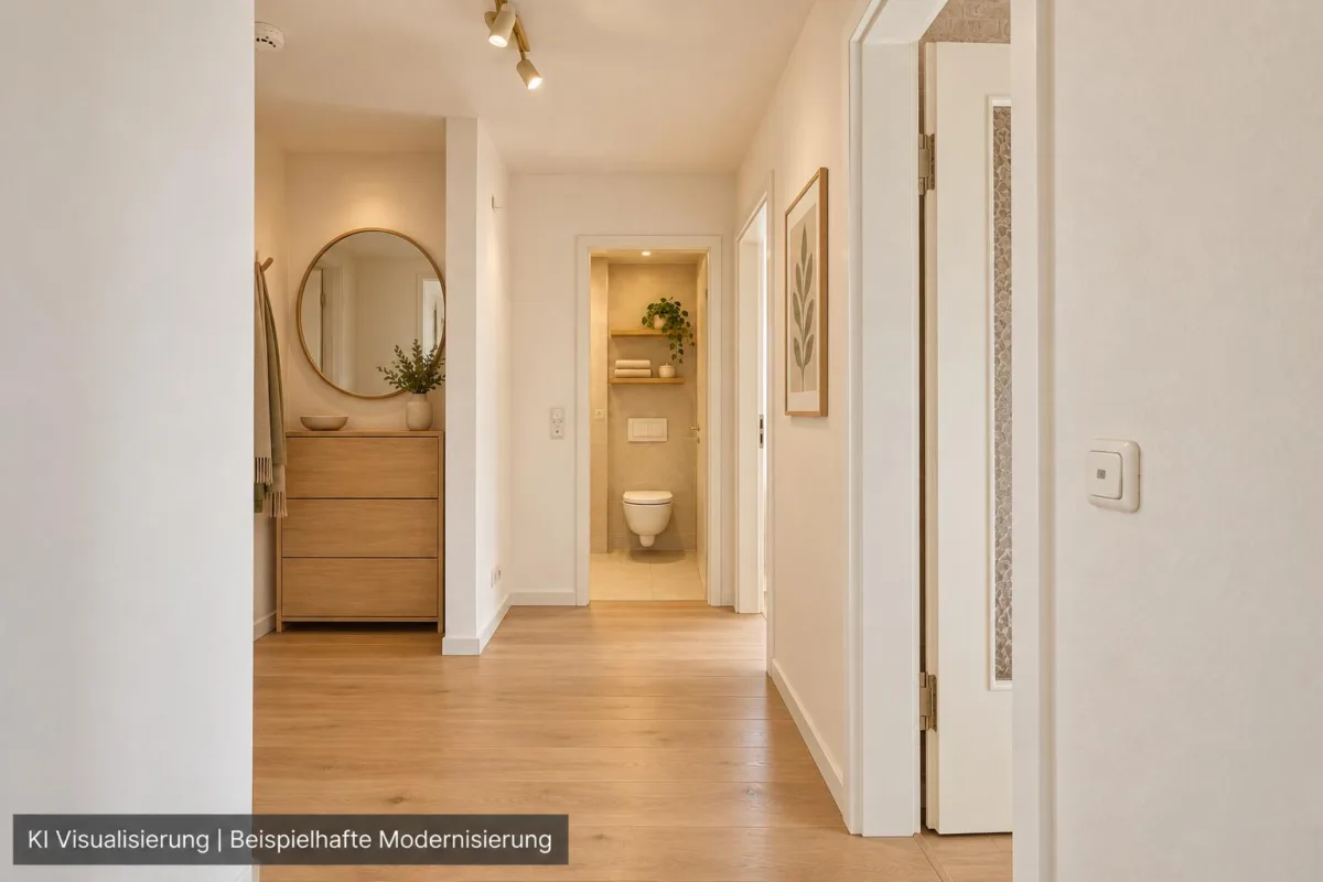 Wohnungsflur KI modifiziert