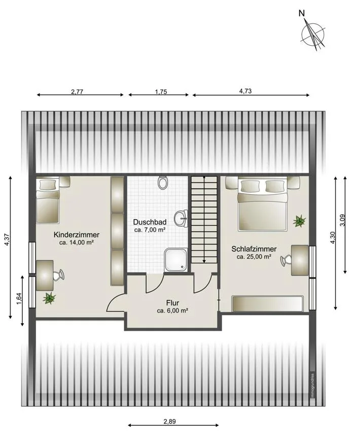 Grundriss Dachgeschoss